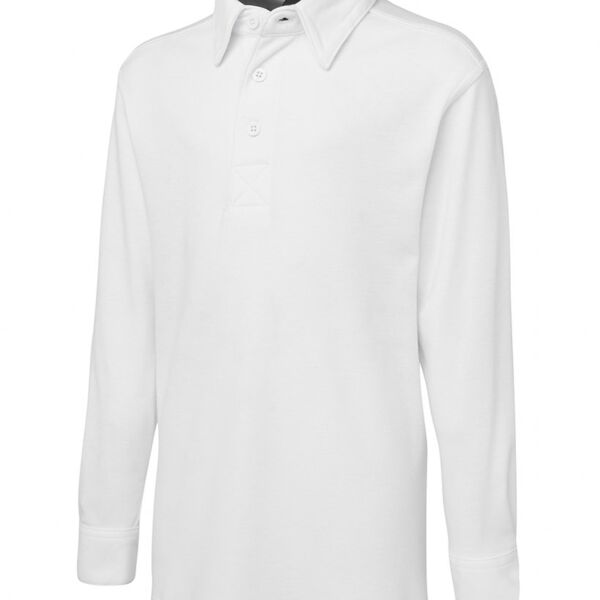 Podium L/S Cricket Polo White 4 Thumbnail