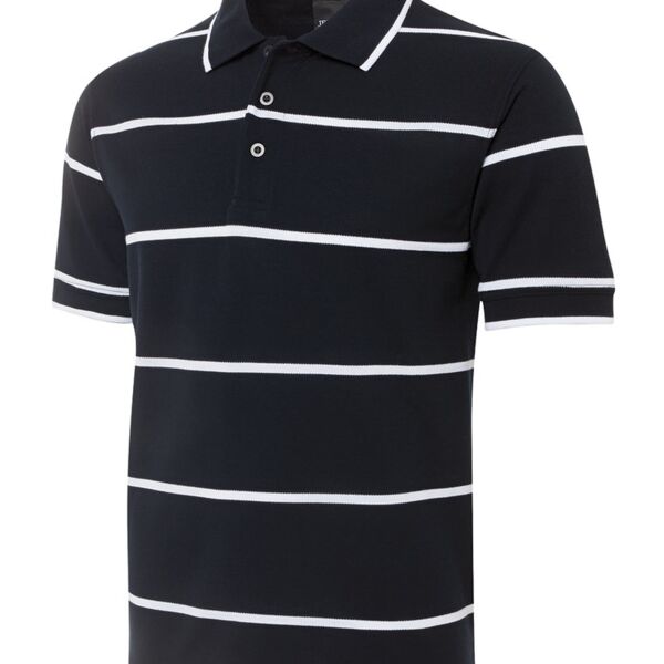 JB's 10cm Yarn Dye Polo Navy/White S Thumbnail