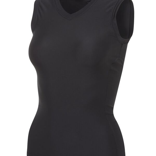 Podium Ladies Performance Sleeveless Top Black 6 Thumbnail