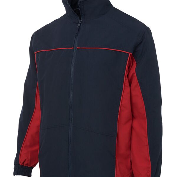 Podium Contrast Warm Up Jacket Black/Dk Red S Thumbnail