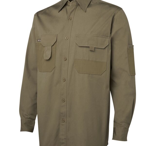 JB's L/S Canvas Shirt Black S Thumbnail