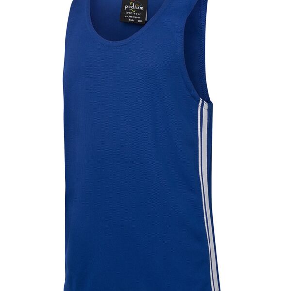 Podium Dual Stripe Singlet Black/Red 4 Thumbnail