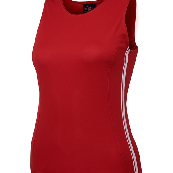 Podium Ladies Dual Stripe Sin Black/Red 6 Thumbnail