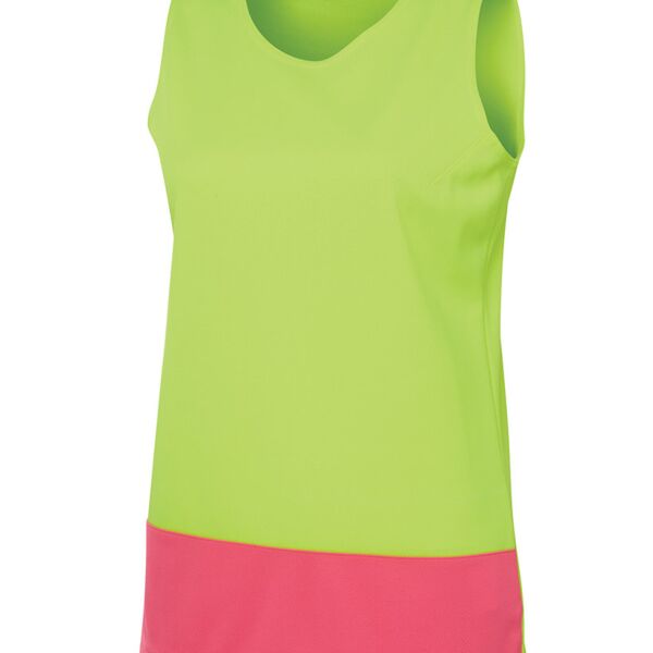 JB's HV Ladies Trad Singlet Lime/Pink 08 Thumbnail