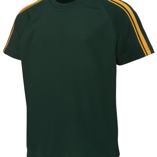 Podium Dual Stripe Crew Neck Black/Red 4 Thumbnail