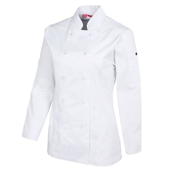 JB's Ladies L/S Vented Chef's White 6 Thumbnail