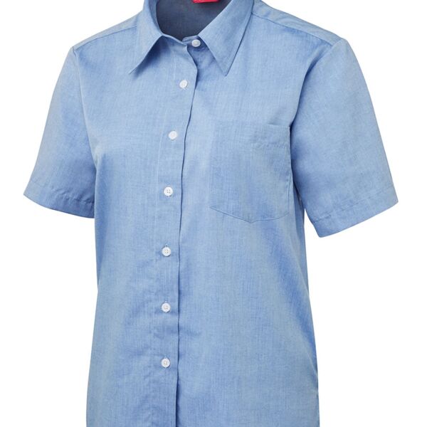 JB's Ladies S/S Fine Chambray Shirt Charcoal 8 Thumbnail
