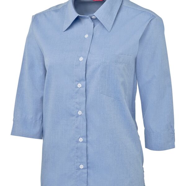 JB's Ladies 3/4 Fine Chambray Shirt Charcoal 8 Thumbnail