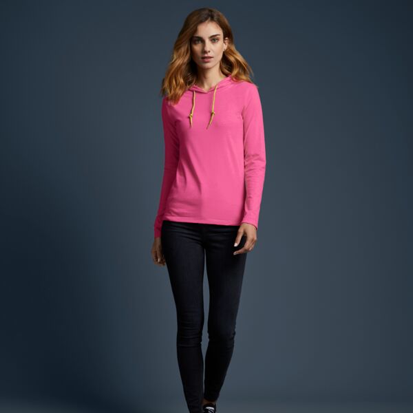 Women's Lightweight Long Sleeve Hooded T-Shirt Thumbnail